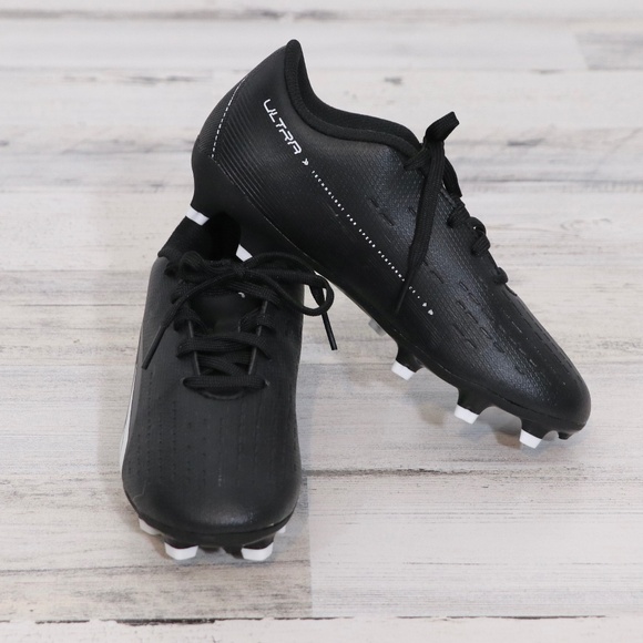 PUMA Ultra Play Firm Artificial Ground Cleat, Black White, 1 New Without Box - Picture 1 of 8